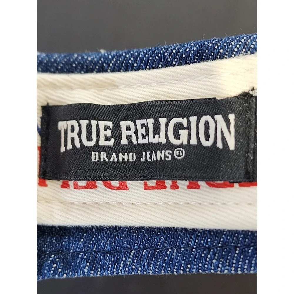 True Religion Buddha Denim Visor‎ Adjustable Strap Hat One Size Unisex Adult
